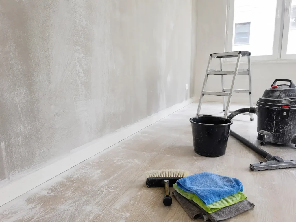 comment enlever la poussière des murs après travaux
