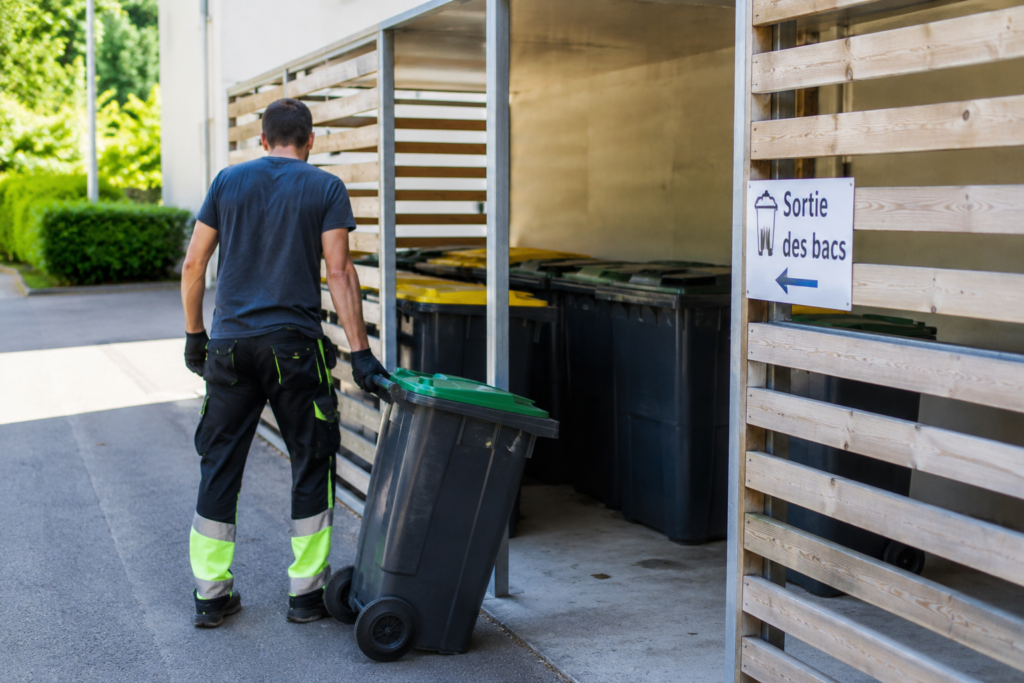 Sortie et rentrée des bacs roulants : que doit prévoir la copropriété ?
